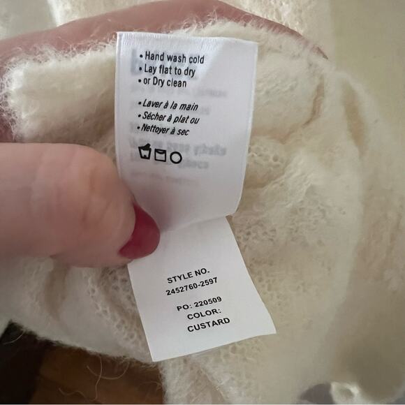 Paige Bay Turtleneck Alpaca Sweater In Custard - Picture 6 of 7